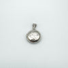 Domed vintage silver locket pendant with engraved detailing