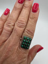 Vintage turquoise ring worn on hand