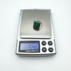Vintage turquoise silver ring weighing 5.46 grams on scale