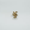 Angled view of 9ct gold Sagittarius pendant with visible bow and archer pose