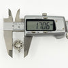 Vintage platinum diamond cluster ring with cluster measuring approximately 17.06mm across with digital calipers.