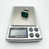 Digital scale displaying 15.08g weight for sterling silver chrysoprase pendant