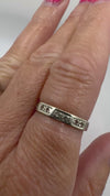Vintage 9ct White Gold Paste Full Eternity Ring