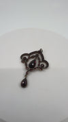 Antique Silver Gilt Bohemian Garnet Pendant Art Nouveau c1900