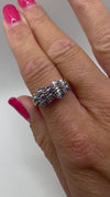 9ct Gold Tanzanite Cluster Ring Size V (Birmingham 2006)
