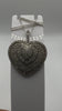 Video of large sterling silver pavé diamond heart pendant with 16” chain, shown from all angles