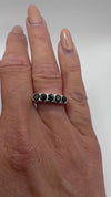 Vintage 0.75ct Sapphire Ring Sterling Silver 925 | Size L