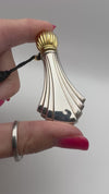 Vintage Sterling Silver Chunky Towle Perfume Bottle / Pendant 925 Art Deco Style