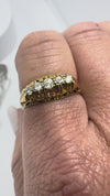 Antique 18ct Gold 0.32ct Five Stone Diamond Boat Ring
