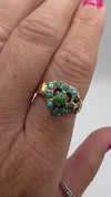 Antique 14ct Rose Gold Turquoise Heart Ring Size N