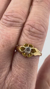 Antique 18ct Gold Old Cushion Cut Diamond Solitaire Ring Size Q