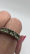 Sterling Silver Peridot Half Hoop Ring 1ct 925