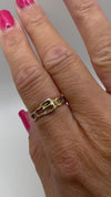 Vintage 9ct Gold Buckle Ring Size O (Sheffield 1981)