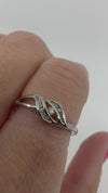 9ct White Gold Diamond Cluster Ring 375 Size N