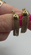 Vintage 9ct Gold Tassel Drop Earrings London 1977 375