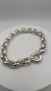 Sterling Silver Chunky Oval Belcher Chain Bracelet 9.5 Inch Hallmarked Birmingham