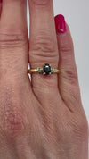9ct Gold Sapphire Diamond Ring Size M