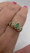 14ct Gold Emerald and Diamond Ring 0.45ct 585