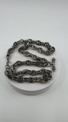 Vintage Sterling Silver Fancy Link Chain with T-Bar 25 Inch