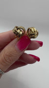 Vintage 9ct Gold Double Lovers Knot Stud Earrings 375