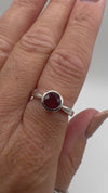 New 1.26ct Ruby Solitaire Ring Sterling Silver 925