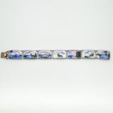 Vintage Norwegian Enamelled Bracelet in Sterling Silver 925