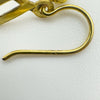 Vintage 9ct Gold Musical Note Drop Shepherds Hook Earrings 