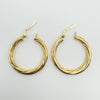 Vintage 9ct Gold Chunky Twisted Hoop Earrings