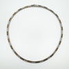 Two Tone Flat Link 16” Collar Necklace in Sterling Silver 925