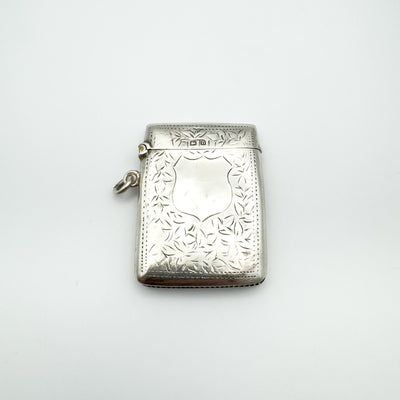Antique Engraved Vesta Case Chunky Locket in Sterling Silver 925 (Birm 1912) 24g
