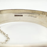 Vintage Floral Engraved Foliate Bangle in Sterling Silver 925 (Birm 1969) 37g