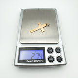 RARE Antique 15ct Rose Gold Large Christian Cross Pendant (Chester 1903)