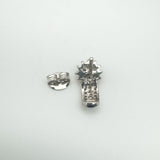 Celestial Diamond Drop Shooting Star Earrings in Sterling Silver 925