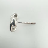 Natural Diamond Lovers Knot Stud Earrings in Sterling Silver 925 NEW