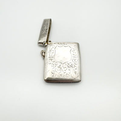 Antique Engraved Vesta Case Chunky Locket in Sterling Silver 925 (Birm 1912) 24g