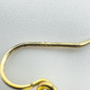 Vintage 9ct Gold Musical Note Drop Shepherds Hook Earrings 