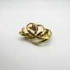 Vintage Gold Plated Sapphire Brooch 