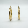 Vintage 9ct Gold Chunky Twisted Hoop Earrings