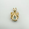 0.50ct Blue Topaz & Diamond Angel Pendant / Charm