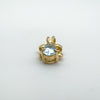 0.50ct Blue Topaz & Diamond Angel Pendant / Charm