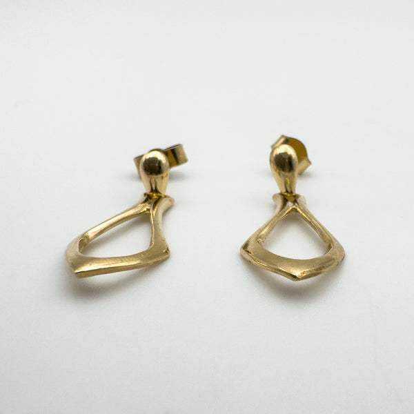 Vintage 9ct Gold Dangle Drop Earrings 375
