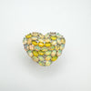 Huge 7.20ct Welo Fire Opal Heart Cocktail Ring in Sterling Silver 925 Size K - L