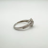 0.10ct Diamond Heart Ring in Sterling Silver 925 Size N - O Engagement Stacking