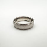 CZ Trilogy Matt Band / Ring Sterling Silver 925 Size P