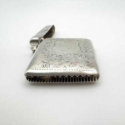 Antique Engraved Vesta Case Chunky Locket in Sterling Silver 925 (Birm 1912) 24g