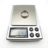 CZ Trilogy Matt Band / Ring Sterling Silver 925 Size P