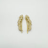 NEW Gold Plated CZ Climber Earrings in Sterling Silver 925