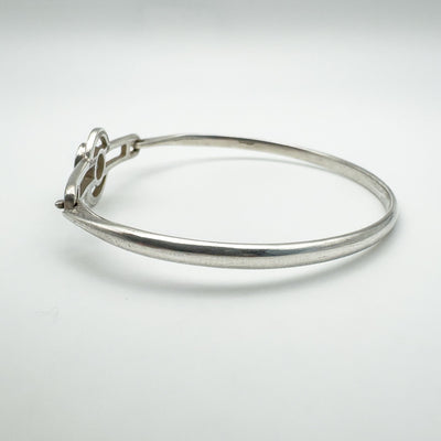 Contemporary / Modernist 2ct CZ Bangle in Sterling Silver 925 by Kit Heath