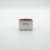 Chunky Silver Square Band by Calvin Klein Size R Heavy 13g Unisex