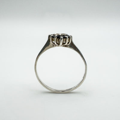 0.24ct Blue Sapphire Heart Ring in Sterling Silver 925 Size P - Q